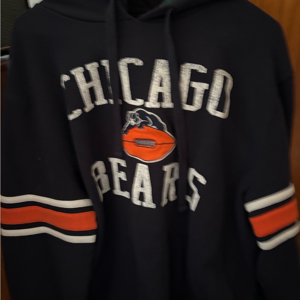 Chicago Bears Hoodie in Black and Orange 47 brand retro logo. Never worn